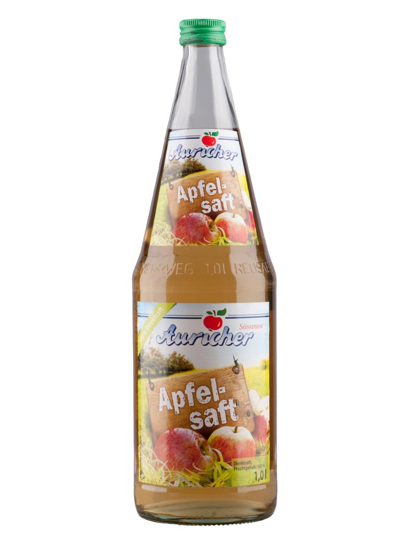 Auricher Apfelsaft 6x1,0 Ltr Glasflaschen