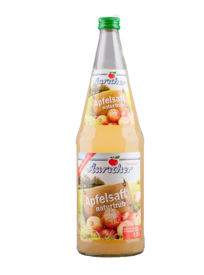 Auricher Apfelsaft Naturtrüb 6x1,0 Ltr Glasflaschen