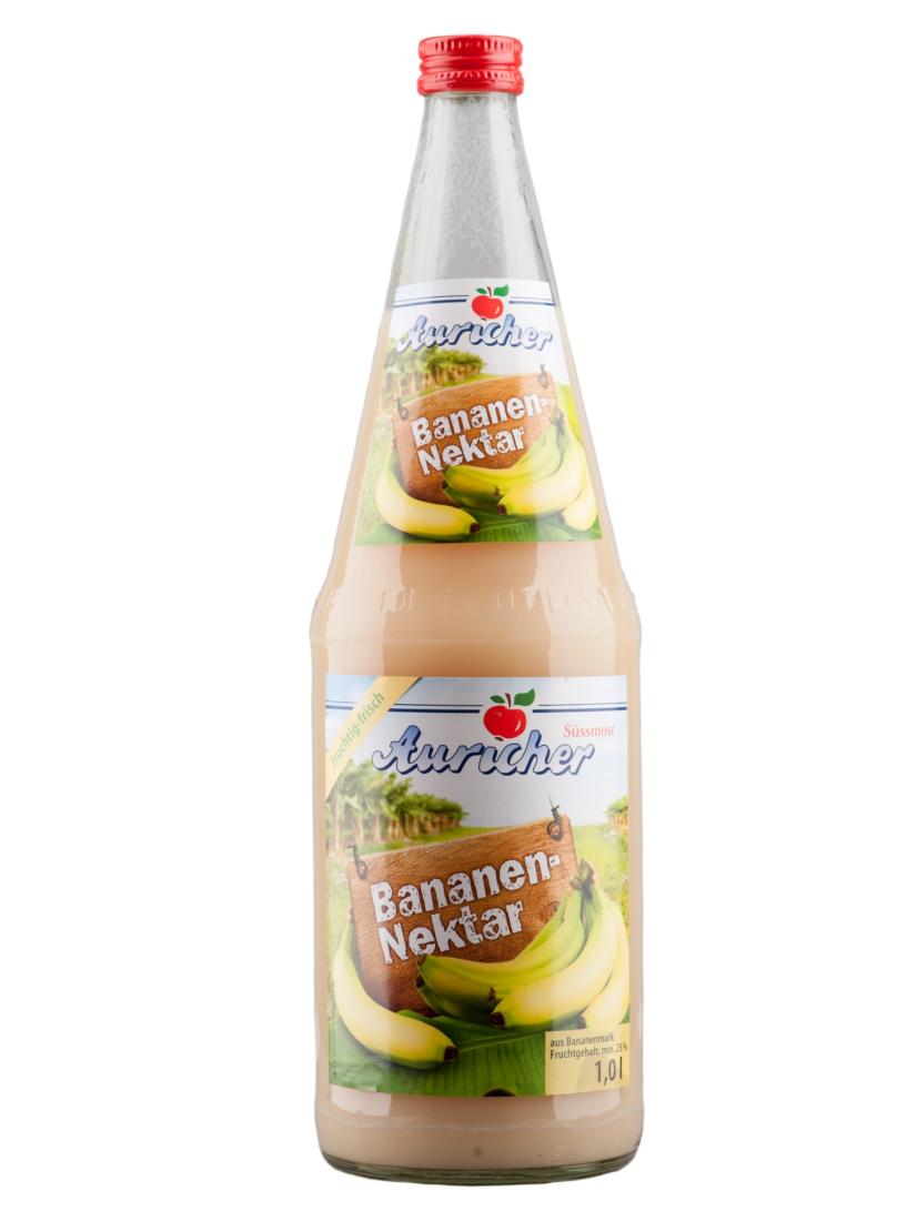 Auricher Bananen Nektar 6x1,0 Ltr Glasflaschen