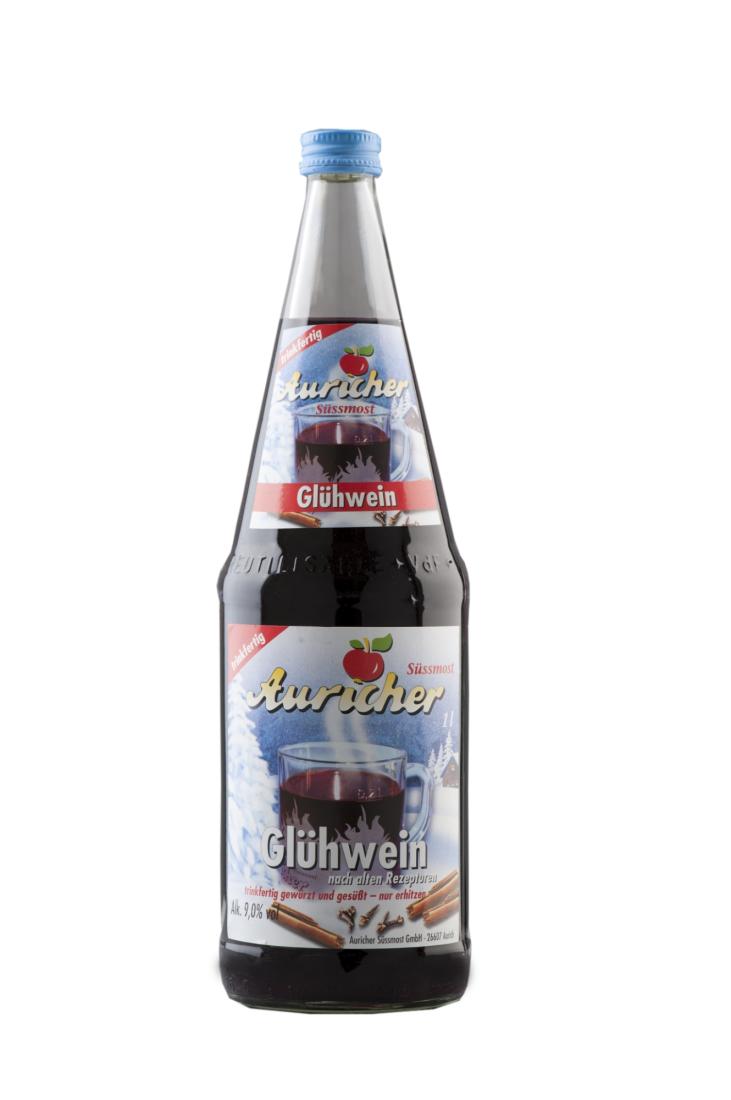 Auricher Glühwein rot 6x1,0 Ltr Glasflaschen
