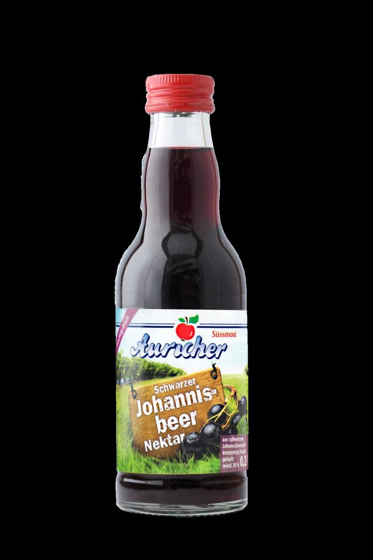 Auricher Schwarze Johannisbeer Nektar 12x0,2 Ltr. Glas