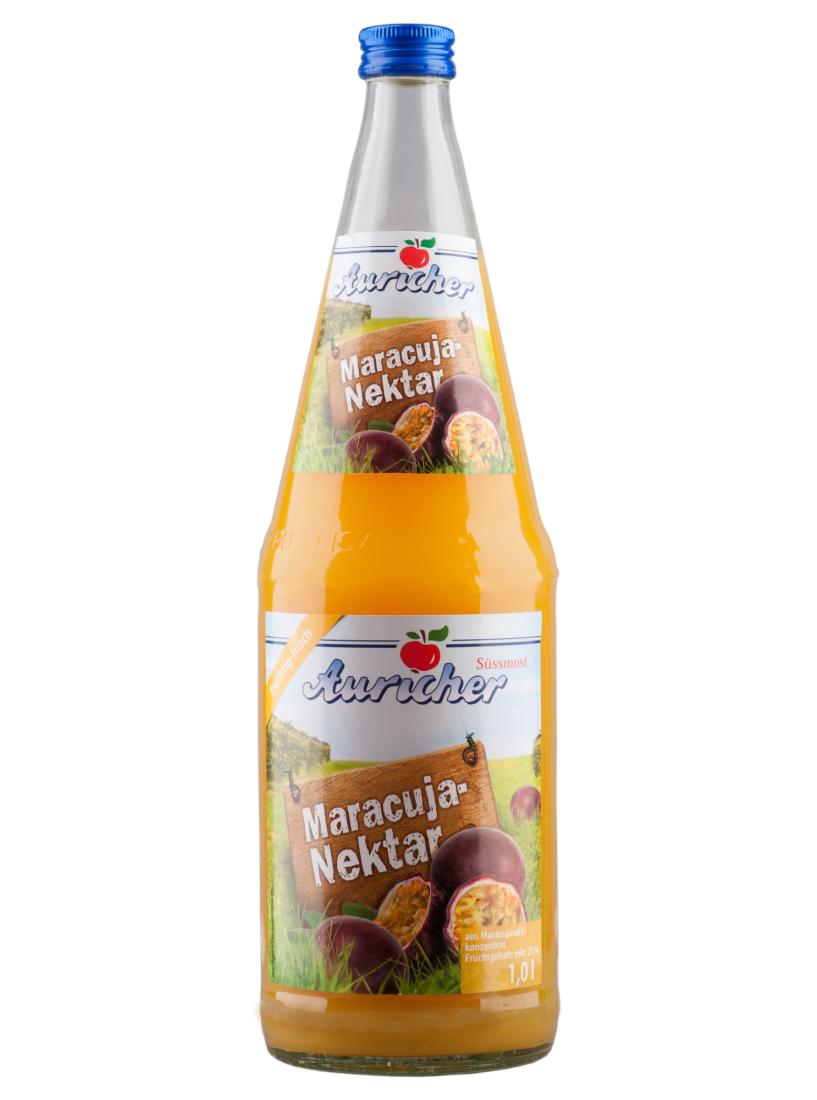 Auricher Maracuja Nektar 6x1,0 Ltr Glasflaschen