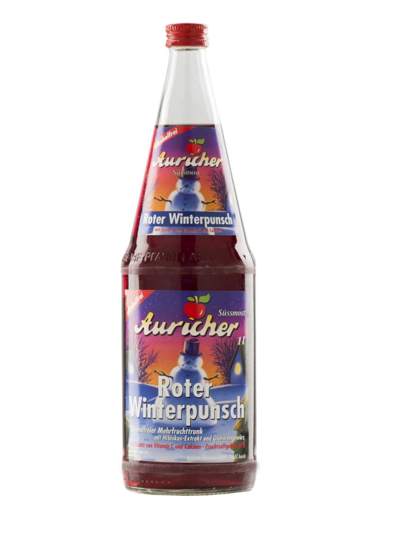 Auricher Roter Winterpunsch "Glühwein" 6x1,0 Ltr Glasflaschen