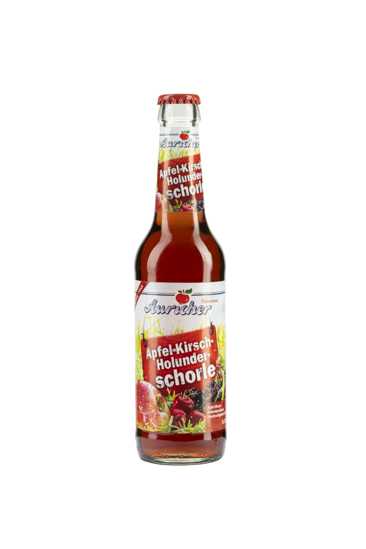 Auricher Apfel Kirsch Holunder Schorle 24x0,33 Ltr. Glas