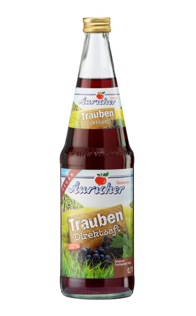 Auricher Trauben Direktsaft rot 6x0,7 Ltr Glasflaschen