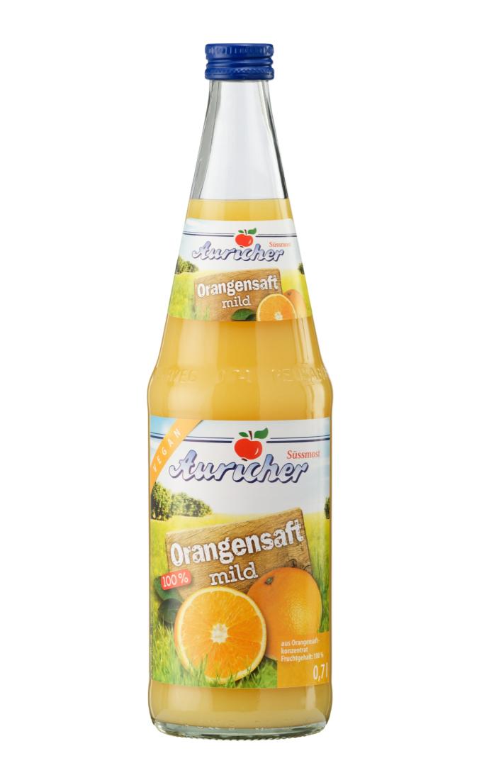 Auricher Orangensaft mild 6x0,7 Ltr Glasflaschen