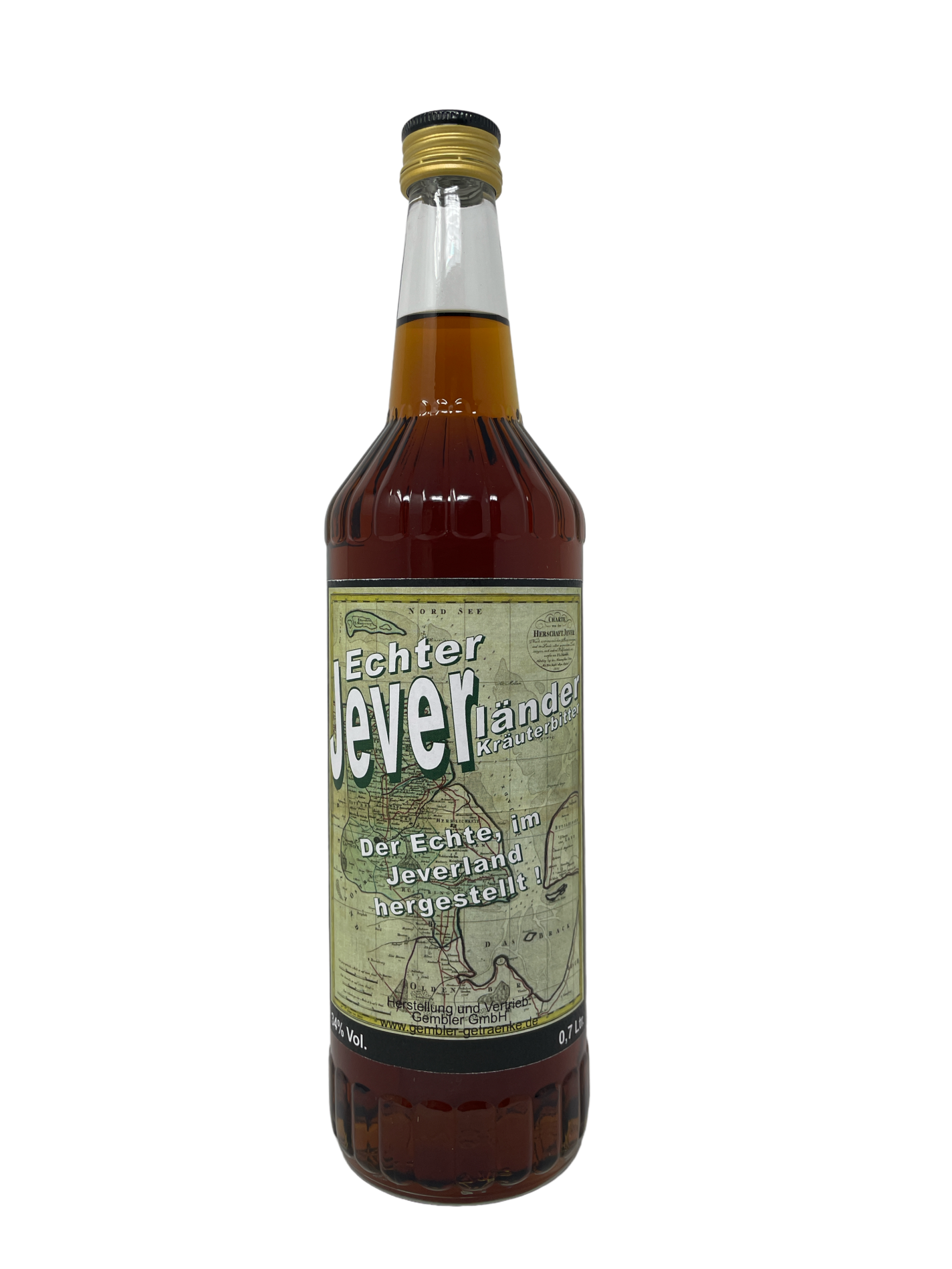 Flasche Jeverländer leichter Kräuterlikör mit Orangennote